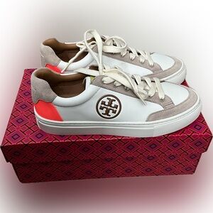 Tory Burch leather sneakers.  Brand NEW.